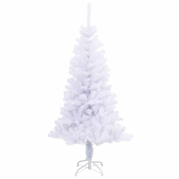 Tekokuusi 150 LED-valolla Valkoinen 150 cm PVC ja teräs