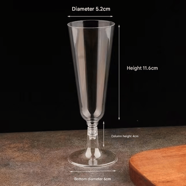 Plastvinglas 150ml 50 st Champagne Rödvinsglas Mångsidig Fest Karneval 50 items