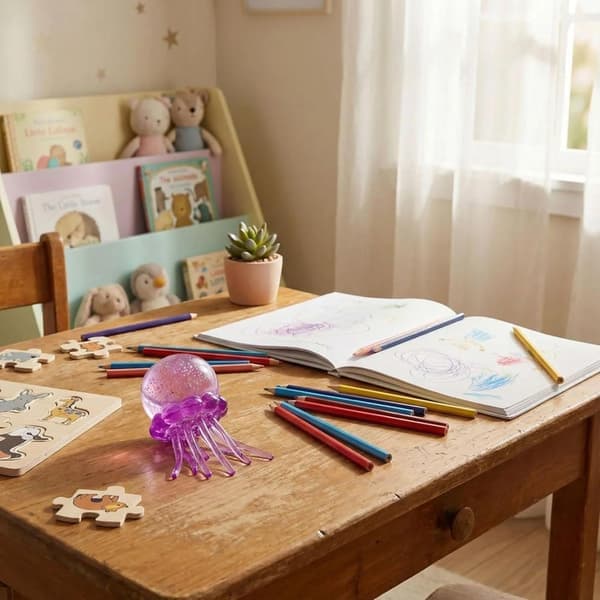 NeeDoh Jellyfish Jelly Squish Stress Fidget Sensorisk Klemmeleke for Barn og Voksne Rosa Pink