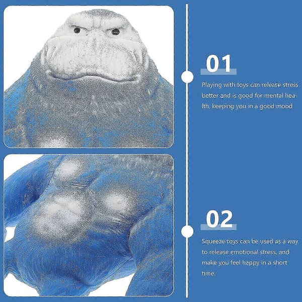 Elastisk Gorilla Klemmeleke, Stressreduserende Ape Dekompresjonsleke, Morsom Dyrefigur for Barn og Voksne