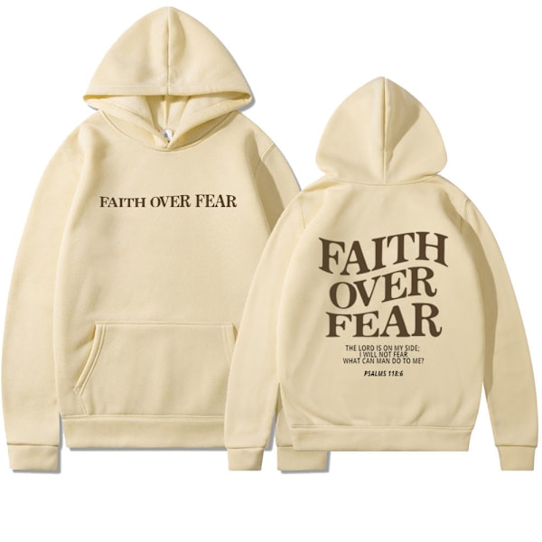 2024 ny efterårs- og vinterhættetrøje med langærmer - dobbeltsidet bogstavprint, et must-have til mode! Khaki 2XL