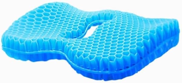 Honeycomb setepute, gelsetepute for langvarig sitting, reduserer effektivt stress (grått is-silkebetrekk)