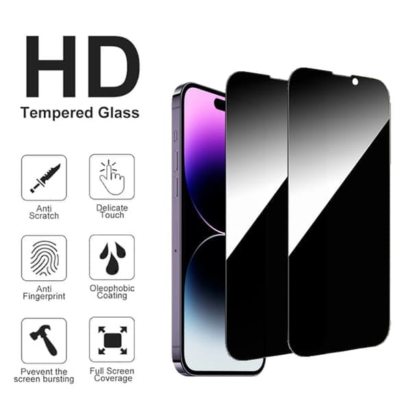 Iphone 16 Pro Max Skärmskydd med Sekretessfilter 2-pack - Skydda Din Skärm och Privata Data