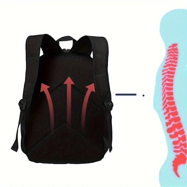 2024 Ny 3 stk Spider-Man Skulderbag Unisex Skolesekk Med Polstret Skulderstropp Casual Laptop Ryggsekk Style 7