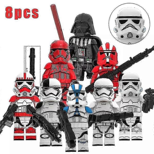 8 stk. Star Wars Darth Vader Order Sith Guard Minifigur Samlet Mini Byggeklods Actionfigurer Legetøj Børnegave [jkw]