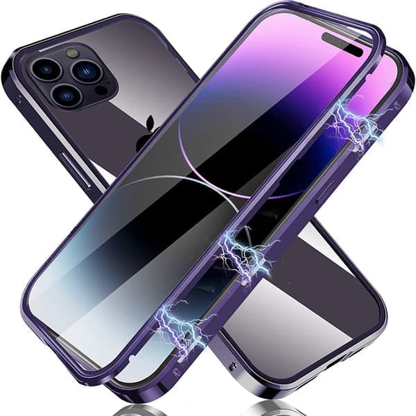 iPhone 15 Pro max - Stilrent Magnetic Double-Save Musta Svart