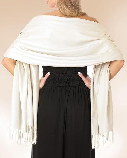 Pashmina Sjal og Wraps til Kvinder til Aftenkjole Langt Tørklæde Bryllup Brud Brudepige Sjal Gaver