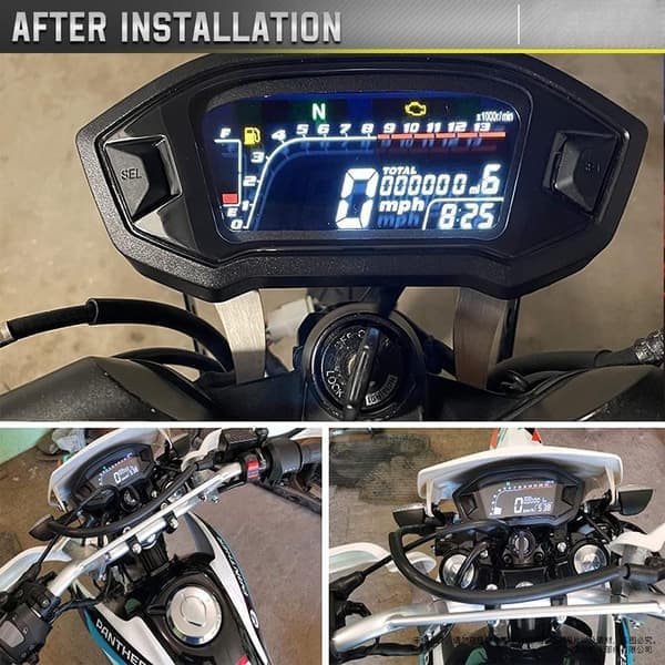 Universal Motorcykel Digital Omdrejningstæller LCD Display Karburator Digital Speedometer Kilometertæller med Sensor