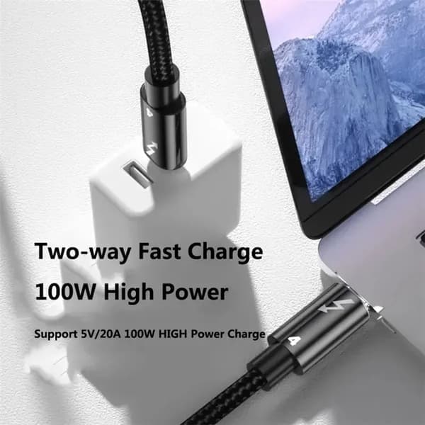 USB-C–USB-C Thunderbolt 4 -kaapeli, 100W, 40Gbps, 1,5m