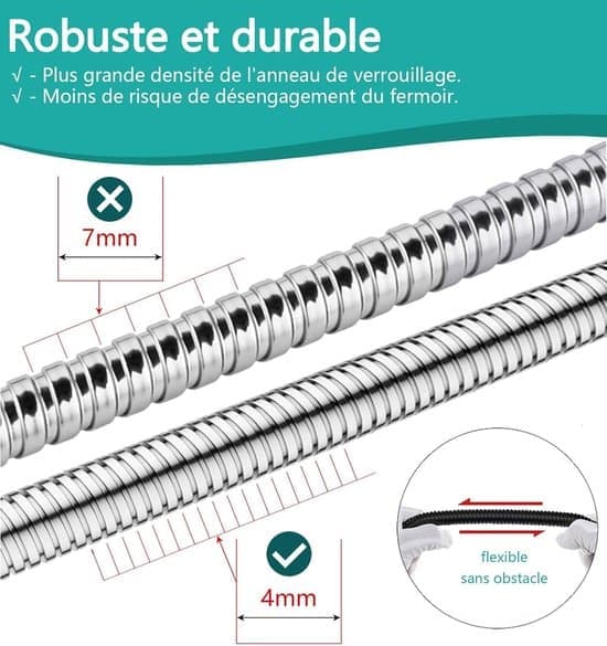 Bruseslange - 3 meter bruseslange - 30 centimeter - Innovativ og forstærket indre