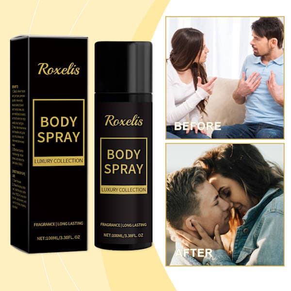 Roxelis Body Spray til Mænd, Langvarig Frisk Duft Bærbar Parfume
