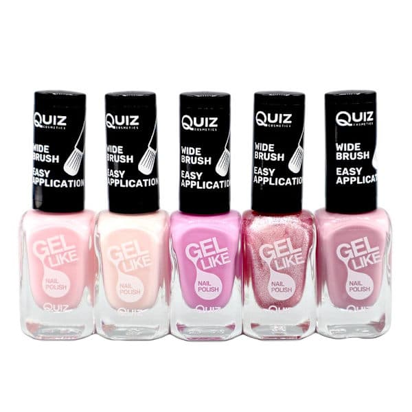 5 stk. Neglelak Sæt – Pastel Bomuldsfarver, Langvarig Glans Manicure Kit Multicolor