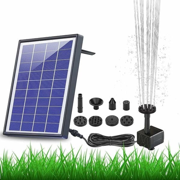 6,5W Solcelledrevet Fontenepumpe, Solcellefontene