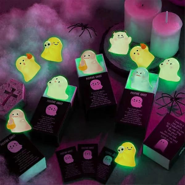 Mystery Mini Luminous Ghost Blind Box - Legetøj til skrivebord, hylde & festdekoration Ghost1 6pcs