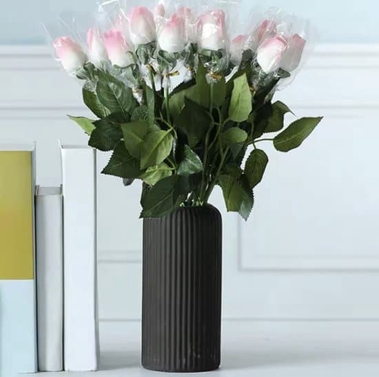 Vas - Lyxig Svart Vas - Modern - Plast - Modern Stil - Heminredning - Chic - Klassisk Stil - Blommor