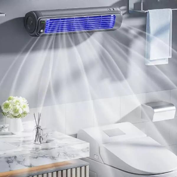 Bærbar køler, genopladelig aircondition køleventilator stille ved 3 hastigheder Grå Grey