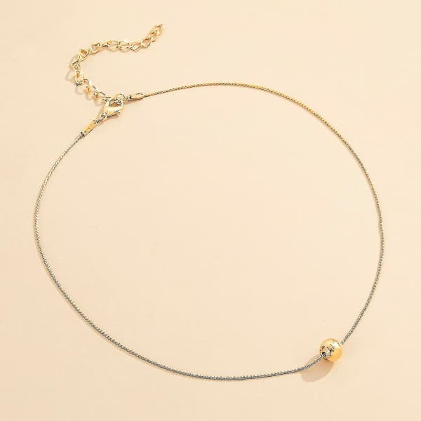 Sindlan One Piece Geometrisk Guldkæde Vedhæng Halskæde, Kvinder Boho Kpop Mode Choker Smykker