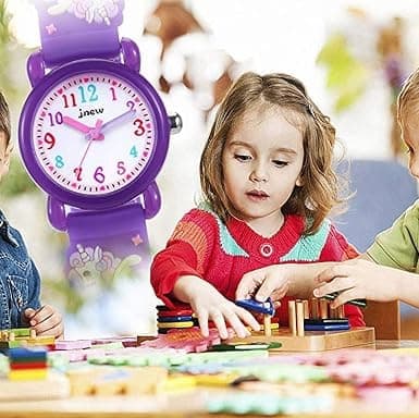 Flickor Pojkar Den Lila Enhörningen Liten Barnklocka, Silikon Barnklocka