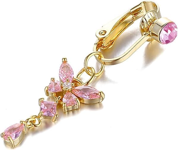 Falsk navelpiercing Falsk navelring Ringringar Piercing Clip-on Ringar Silver Guld