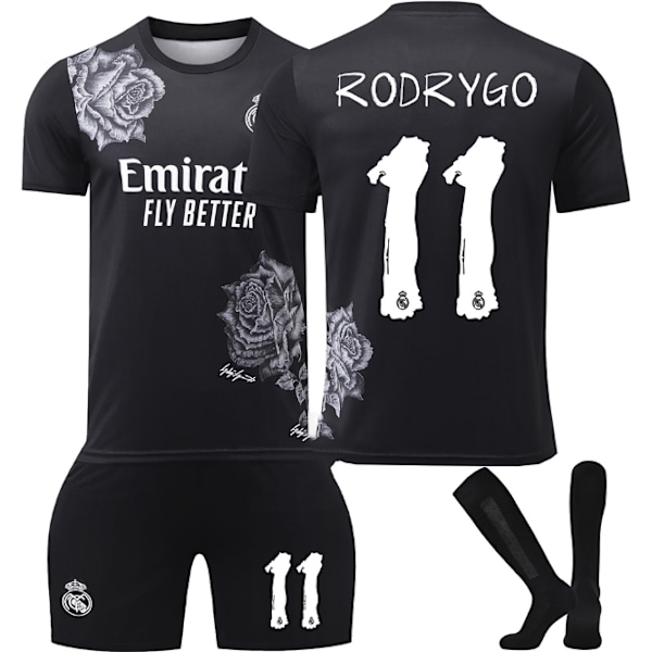 2425 Real Madrid Y3 co-branded fotballdrakt nr. 7, Ronaldo 5, Bellingham 10, Mbappe og andre voksen- og barnedrakter No.11 RODRYGO