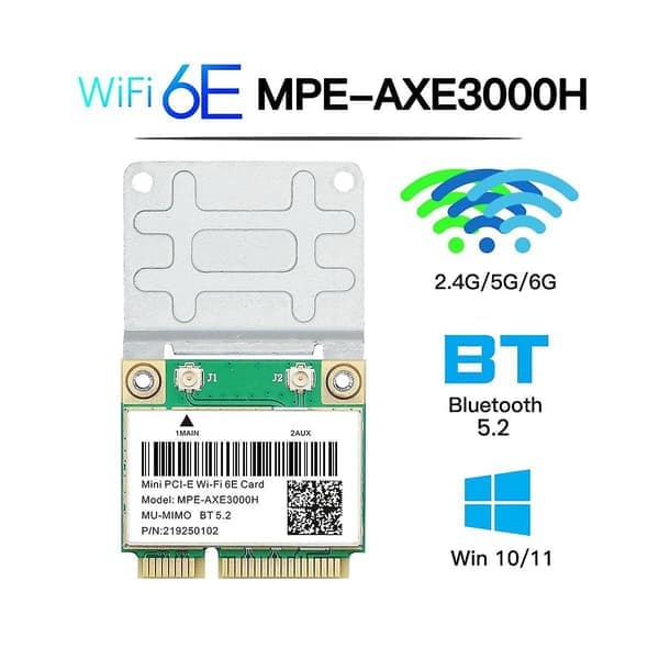 Wifi 6e -axe3000h Mini Pci-e Wifi-kortti Bluetooth 5.2 Ax210 Verkkokortti 802.11ax/ac Langaton Sovitin