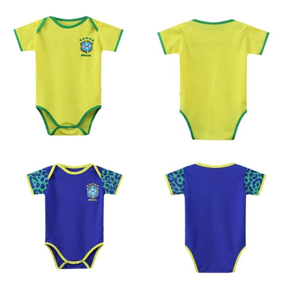 Jalkapallon MM- baby paita Brasilia Meksiko Argentiina BB- baby ryömintäpuku Brazil away Size 12 (12-18 months)