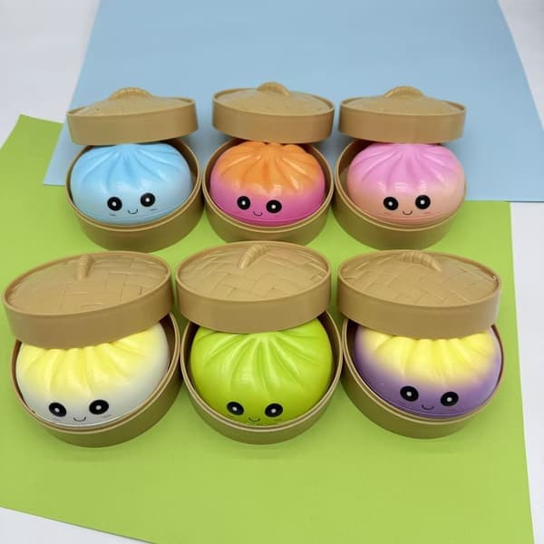 Dumpling Squishy Mystery Box, Blødt klemmelegetøj, Tilfældig 1 stk., sødt langsomt stigende dumpling klemmelegetøj, sensorisk fidget til stresslindring Devil Hunter version