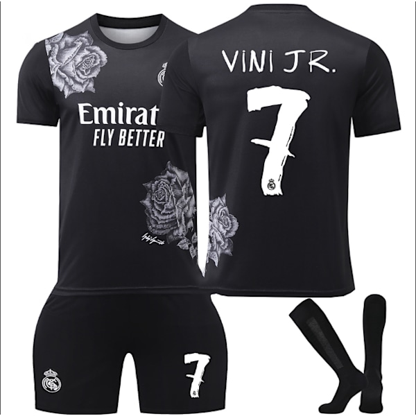2425 Real Madrid Y3 co-brandede fodboldtrøjer nr. 7, Ronaldo 5, Bellingham 10, Mbappe og andre fodboldtrøjesæt til voksne og børn No.7 VIMI TR. M