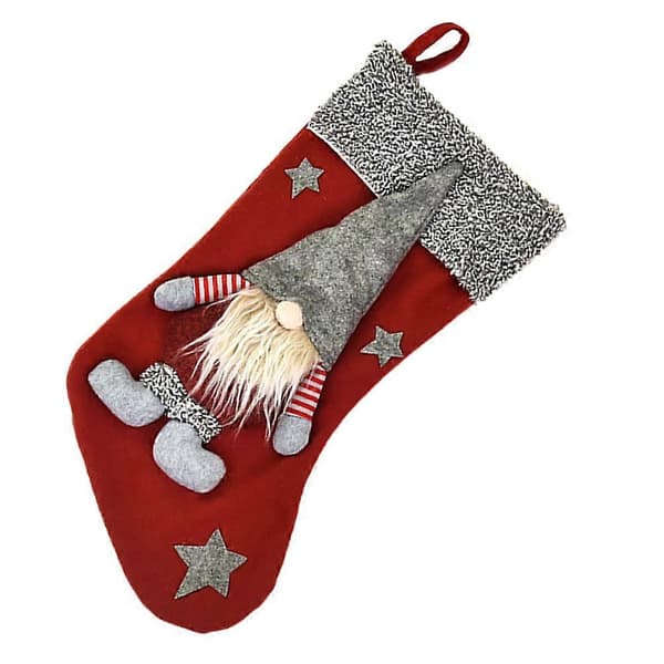 Klassrum Julstrumpa Tomte Julstrumpa Presentpåse Röd 45x26cm 1st
