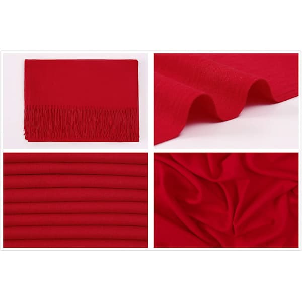 Pashmina-sjal og -skjerf for kvinner, bryllupssjal, vintergrønn Green