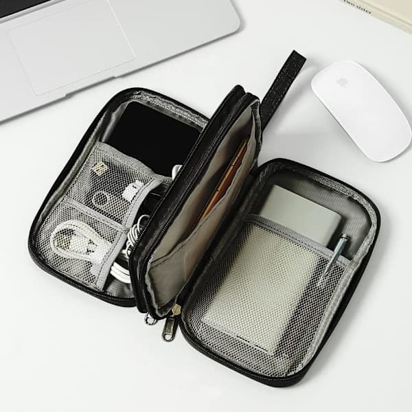 Elektronik Organizer Rejsetaske, Kabelopbevaringsetui til Oplader USB Tilbehør, Bærbar Gadget Organizer Pung