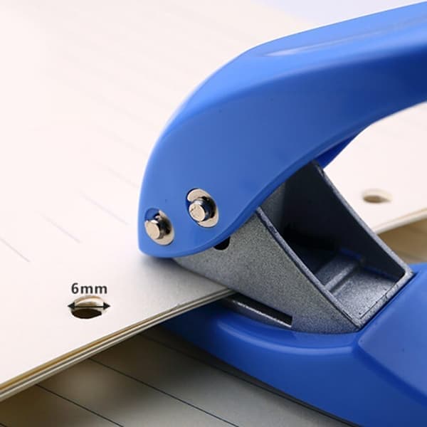 Enkelthullstanse (blå+hvit), håndholdt stanse, 10 ark om gangen