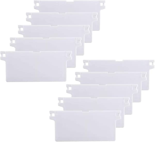 10 x 89 mm ersättningspaneler (vit), klaffviktning, vertikala klaffviktpaneler, vertikala klafflameller