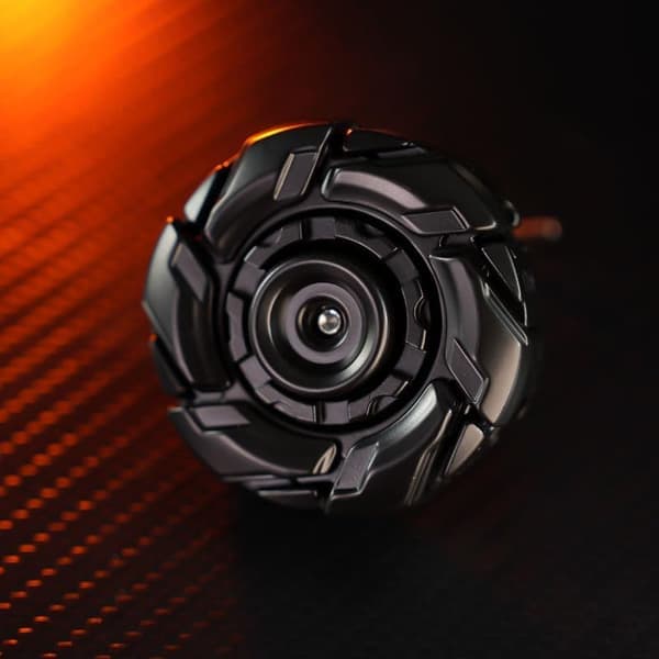 EDC Fidget Sliders Open Armor Spinning Top Fidget Legetøj Stresslindring til Voksne Magnetisk Metal (Sort)