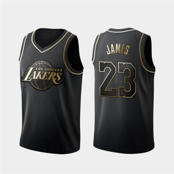 Lakers #23 ærmeløs voksenbasketballtrøje black XL