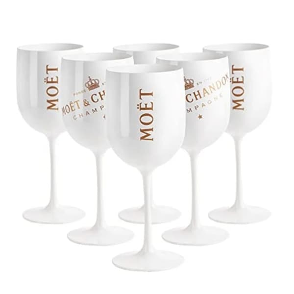 480 ml Moët Champagneglas Plast Akryl Champagneglas Vin VIT 4 ST