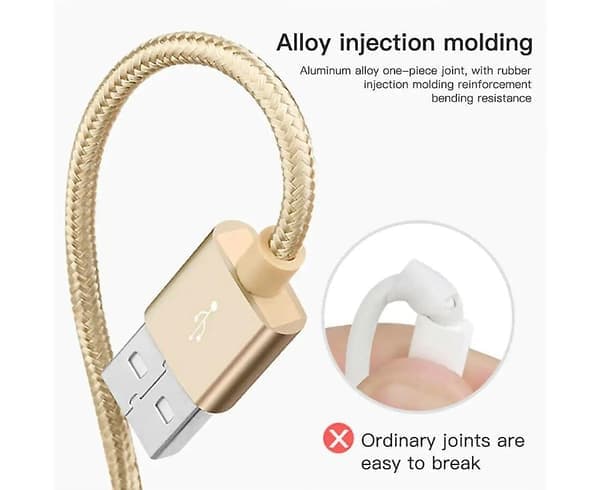 3 kpl 2m 2A pikalatauskaapeli latausnylon Apple iPhonelle