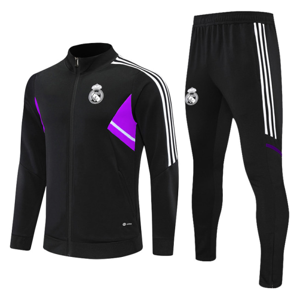 23-24 Ny Real Madrid lang version rally jakke træningsjakke sæt julegave style 3 2XL