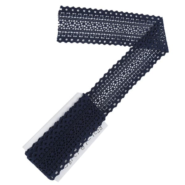 Snedsnodd sömnadstillbehör presentinslagning DIY-material 10 yard 3,5 cm bredd mörkblå