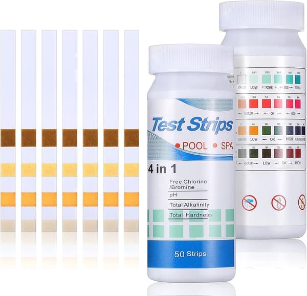 100 pH-testpinde til boblebad, 4-i-1 testpinde til pool og spa til omhyggelig vandtest af pH, 2-pak