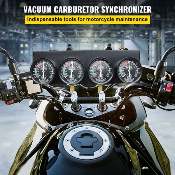 Sæt til vakuumkarburatorsynkronisering - Duoku - Inkluderer 4 præcisionsmålere - med gummislange
