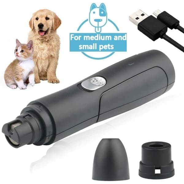Neglesliper for hunder og katter, neglesliper, hovpleie, USB - Perfekt