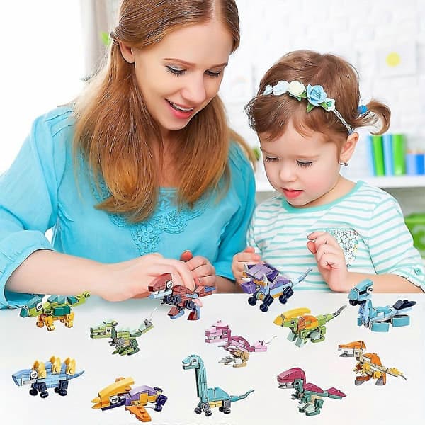 Nedtelling til jul Dinosaur Blind Box Adventskalender - T-Rex Dinosaur Leketøysett for Barn