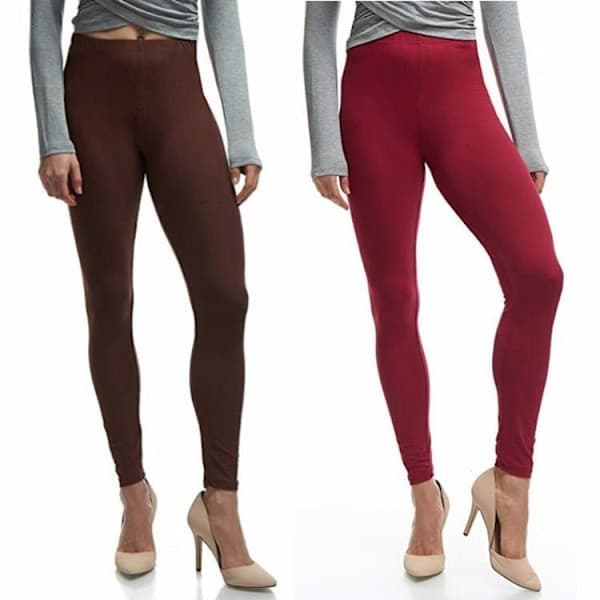 Dam högmida enfärgade stretchiga leggings vit L vit L vit