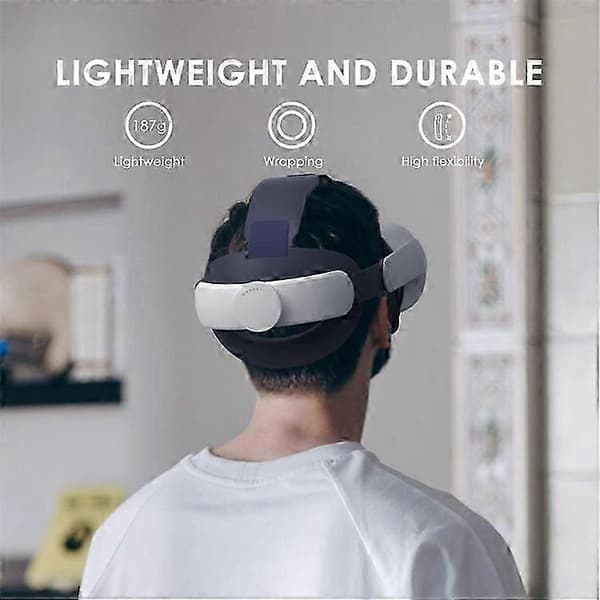BOBOVR M1 Plus Hovedbånd til Oculus Quest 2, Justerbart Erstatnings Elitebånd med PU-læderpude