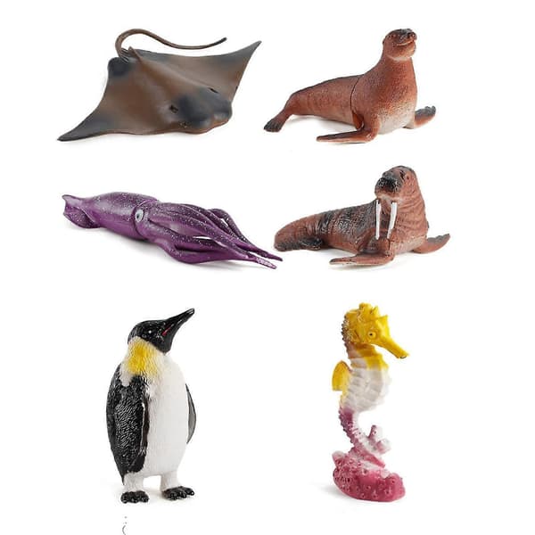 Hav Sea Dyrefigurer, Plastiske Havdyr Badeleker for Barn Pedagogisk Lek
