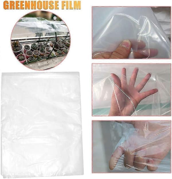 Kraftig polyetenplast, extra tjock klar trädgårdsväxthustäckning polyeten trädgårdsodlingsmembran för isolering & 3*5M
