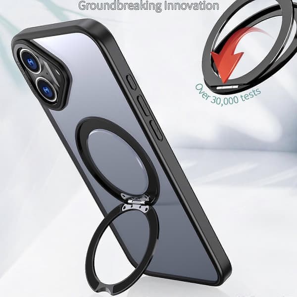 Til iPhone 16 Skala TPU+Akryl Støtte Magnetisk Telefoncover A