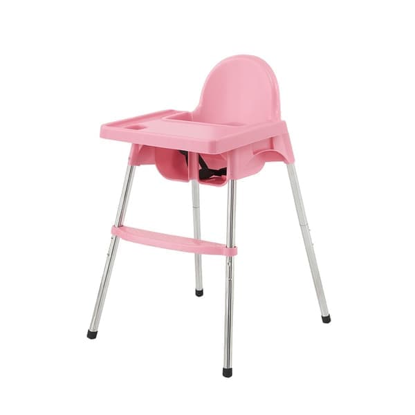 Justerbart fotstöd för barnstol - Passar IKEA Antilop Rosa pink