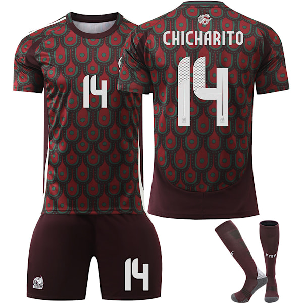 2024 Copa America Mexico nr. 14 Eric Sánchez Jersey Bukser Børnesæt No. 14 Eric Sánchez 20